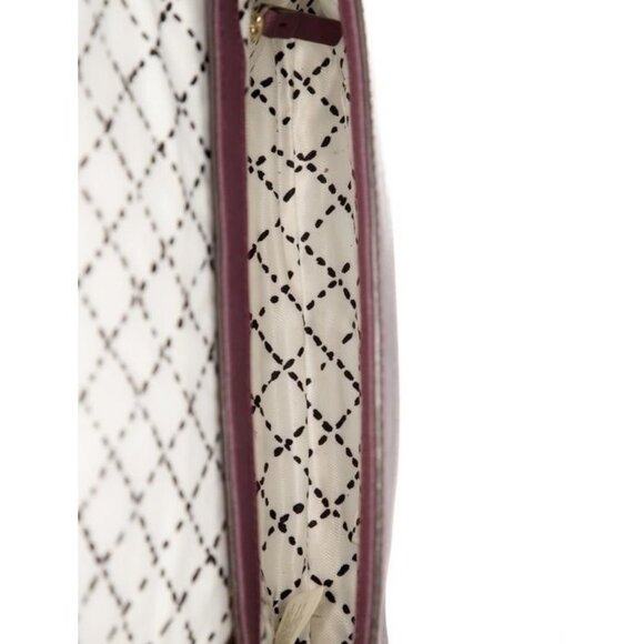 Kate Spade Burgundy Leather Crossbody Clutch Bag With Gold Chain Strap & Printed - Picture 5 of 5